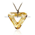 Pendentif en cristal naturel brillant jaune